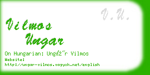 vilmos ungar business card